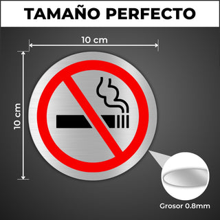 LEIASA | Panneau Interdiction de Fumer - Ø 100 mm - Aluminium - Air Sa