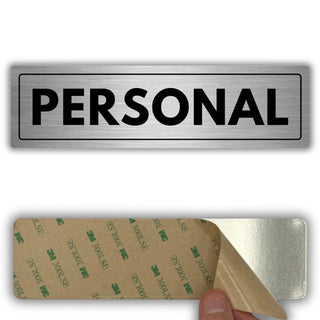 LEIASA | Schild Personal - 5 x 18 cm - Stärke 0,8 mm - Aluminium - Sel