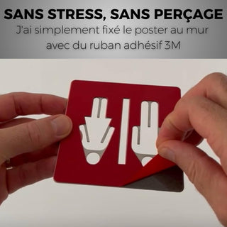 LEIASA | Panneau Adhésif WC Hommes Femmes - EFFET DE MIROIR - 10x10 cm