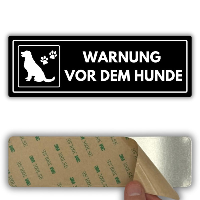 LEIASA | Acrylschild Vorsicht Hund - 7,5 x 23 cm - Stärke 2 mm - Acryl