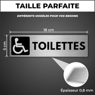 LEIASA | Panneau Adhésif WC Handicapé - 5x18 cm - Épaisseur 0,8 mm - A