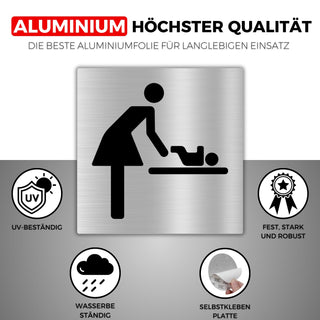 LEIASA | Selbstklebendes Mama und Baby Schild - 10x10 cm - 0,8 mm Dick