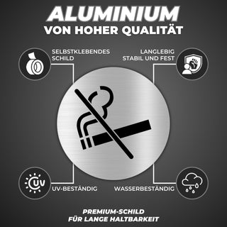 LEIASA | Selbstklebendes „Rauchverbot“-Schild - Dicke 0,6 mm - Durchme