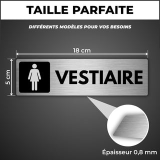 LEIASA | Panneau Adhésif Vestiaire Femmes - 5x18 cm - Épaisseur 0,8 mm
