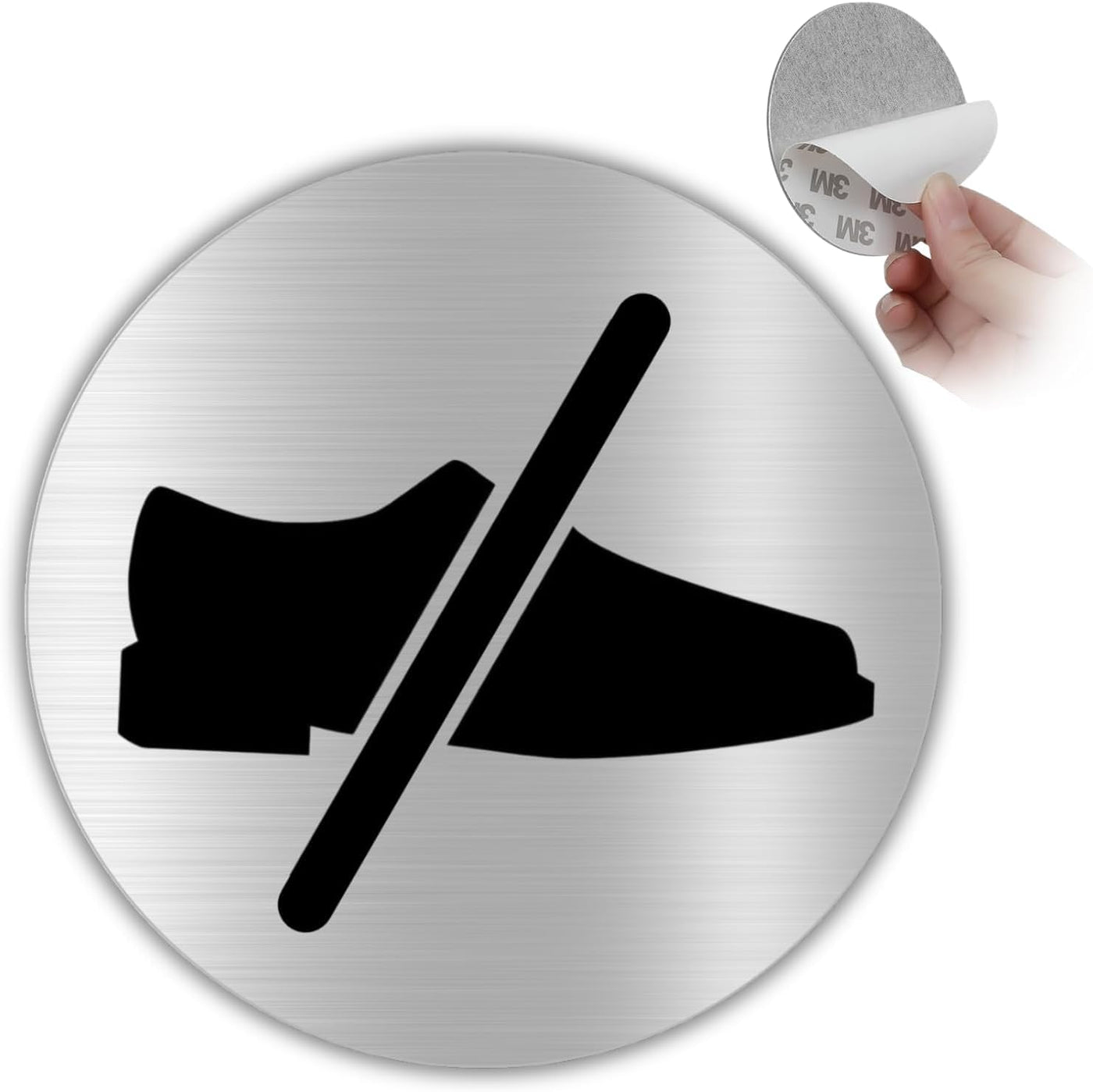 LEIASA: Verbotsschild für Schuhe - Dicke 0,6 mm - Durchmesser Ø 100 mm
