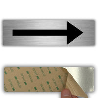 LEIASA | Schild Pfeil - 5 x 18 cm - Stärke 0,8 mm - Aluminium - Selbstklebende Platte - Richtungspfeil - Wegweiser - (Pfeil)