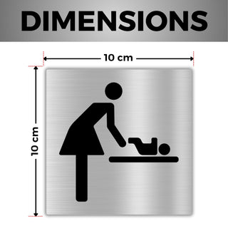 LEIASA | Panneau Autocollant Maman et Bébé - 10x10 cm - Épaisseur 0,8 