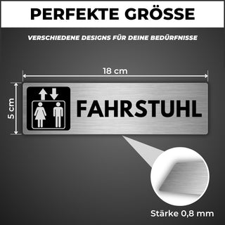 LEIASA | Schild Fahrstuhl - 5x18 cm - Aluminium - Türschild Aufzug - H