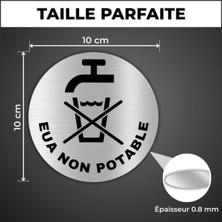 LEIASA | Panneau adhésif pour l'eau non potable - Diamètre Ø 100 mm - 