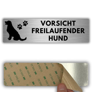 LEIASA | Schild Vorsicht Hund - 5 x 18 cm - Stärke 0,8 mm - Aluminium 