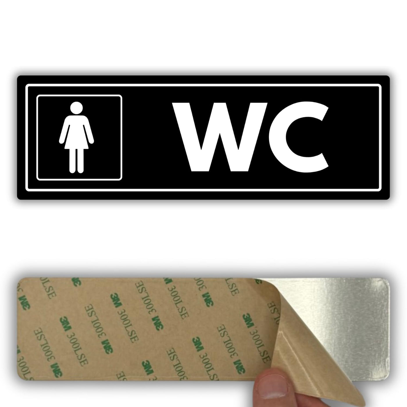 LEIASA | Acrylschild WC Damen – 7,5 x 23 cm – Stärke 2 mm – Acryl – Se