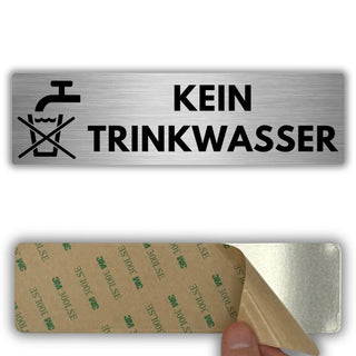 LEIASA | Schild Kein Trinkwasser - 5 x 18 cm - Stärke 0,8 mm - Alumini