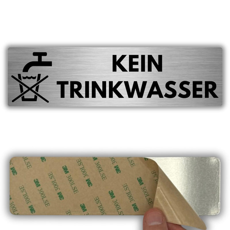 LEIASA | Schild Kein Trinkwasser - 5 x 18 cm - Stärke 0,8 mm - Alumini