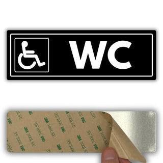 LEIASA | Acrylschild Barrierefreies WC - 7,5 x 23 cm - Stärke 2 mm - A