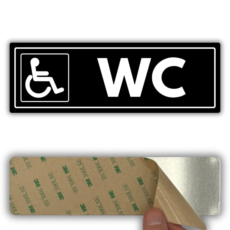 LEIASA | Acrylschild Barrierefreies WC - 7,5 x 23 cm - Stärke 2 mm - A