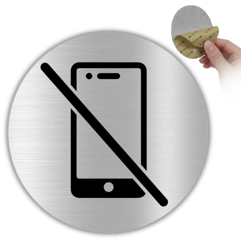LEIASA | Aufkleber Handy Verboten Schild - Stärke 0,8 mm - Durchmesser