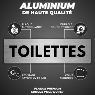 LEIASA | Panneau Adhésif Toilettes Hommes - 5x18 cm - Épaisseur 0,8 mm