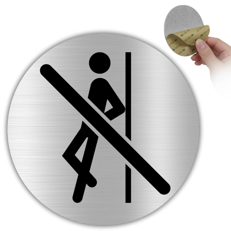 LEIASA | Aufkleber Nicht Anlehnen Schild - Stärke 0,8 mm - Durchmesser