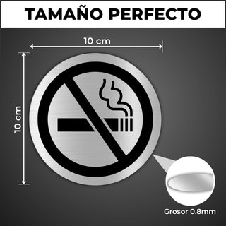 LEIASA | Cartello Vietato Fumare Rotondo · Alluminio Ø 100 mm