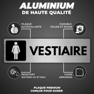 LEIASA | Panneau Adhésif Vestiaire Femmes - 5x18 cm - Épaisseur 0,8 mm