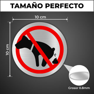 LEIASA | Cartello Deiezioni Canine · Alluminio Ø 10 cm