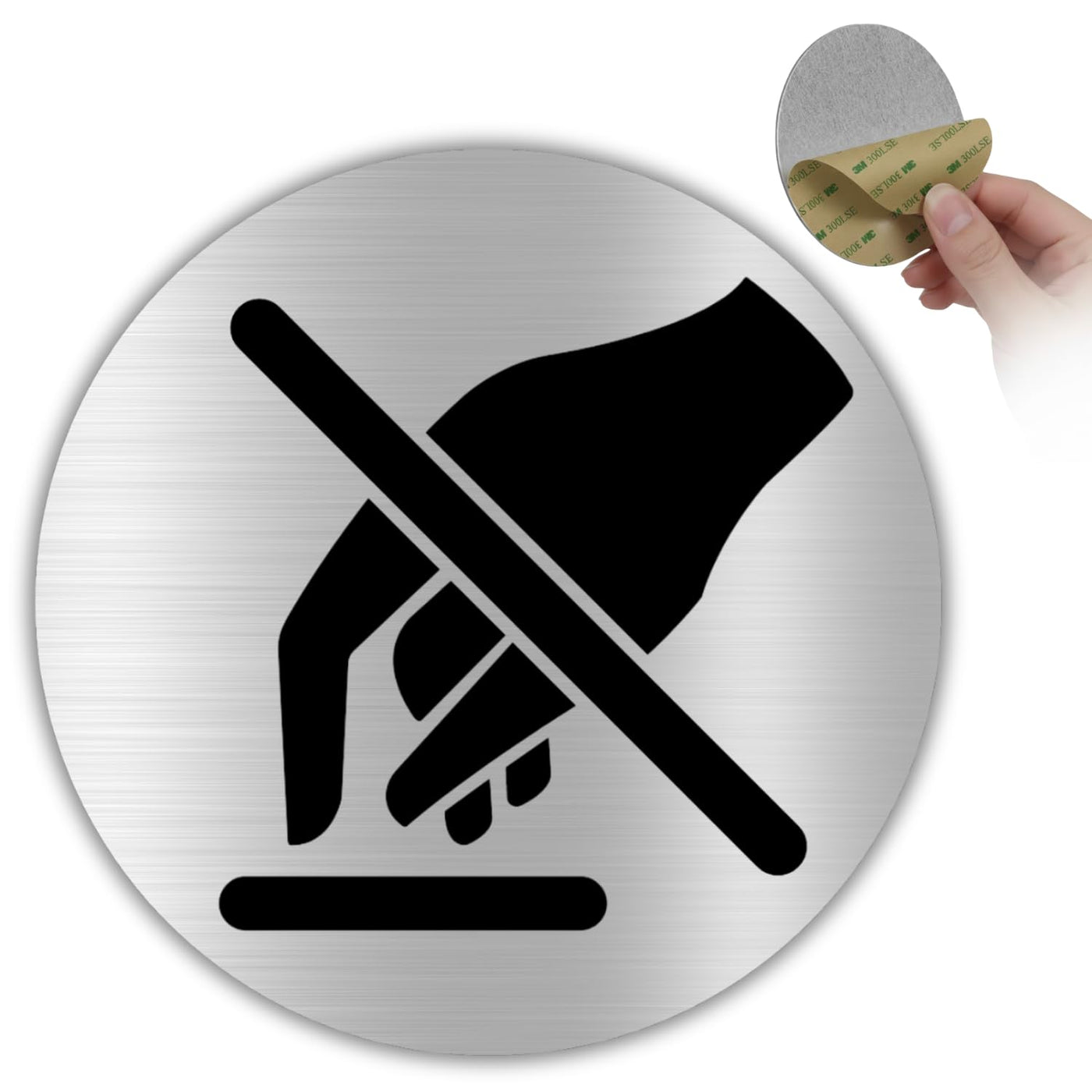 LEIASA | Aufkleber Schild Nicht Berühren - Stärke 0,8 mm - Durchmesser