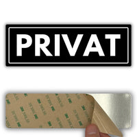 LEIASA | Acrylschild Privat - 7,5 x 23 cm - Stärke 2 mm - Acryl - Selbstklebend - Privatbereich - Türschild - (Privat)