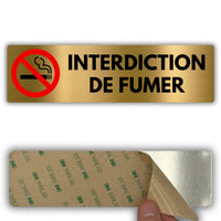 LEIASA | Panneau Espace Non Fumeurs - 5x18 cm - Aluminium - Épaisseur 0,8 mm - Résistant aux intempéries - Impression UV