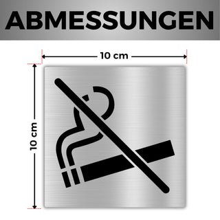 LEIASA | Selbstklebendes Rauchen Verboten Schild - 10x10 cm - 0,8 mm D
