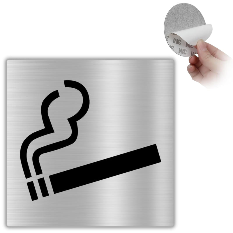 LEIASA | Schild Raucherbereich - 10x10 cm - Aluminium - Hinweisschild 