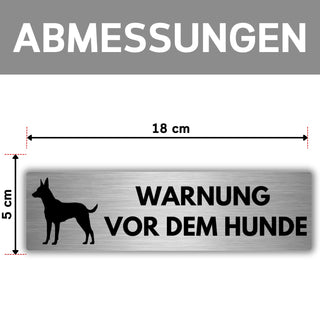 LEIASA | Selbstklebendes Schild Vorsicht vor dem Hund - 5x18 cm - Dick