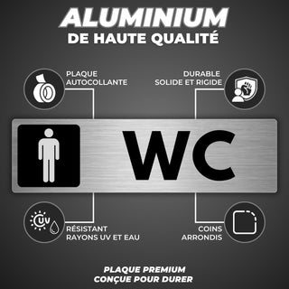 LEIASA | Schild Damen-WC - 5 x 18 cm - Stärke 0,8 mm - Aluminium - Hin