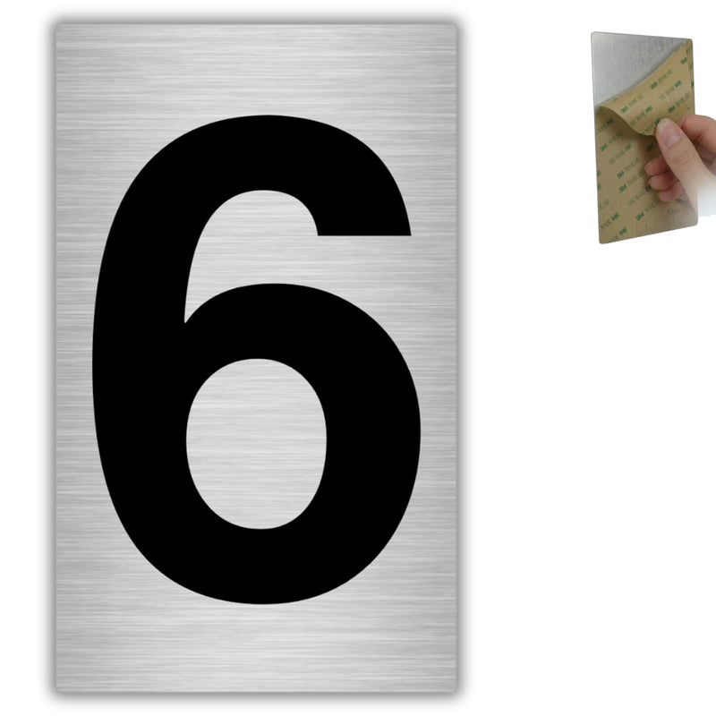 LEIASA | Hausnummer - 4x6,5 cm - Aluminium - Ziffernschild Eingangstür