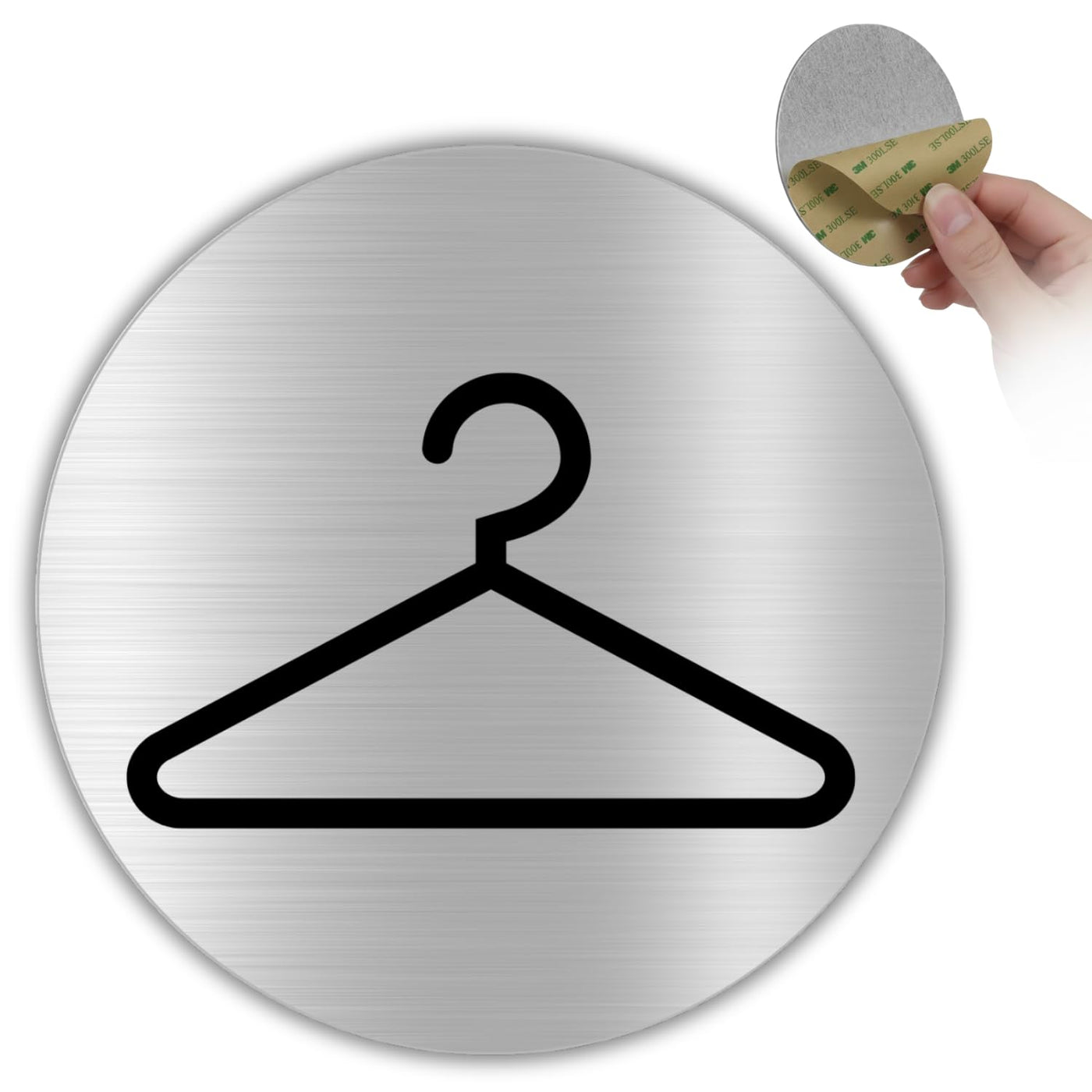 LEIASA | Aufkleber Umkleide Schild - Stärke 0,8 mm - Durchmesser Ø 100