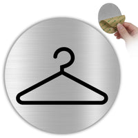 LEIASA | Aufkleber Umkleide Schild - Stärke 0,8 mm - Durchmesser Ø 100 mm - Aluminium - Beschilderung Umkleideraum - Schild Umkleide - (Garderobe)