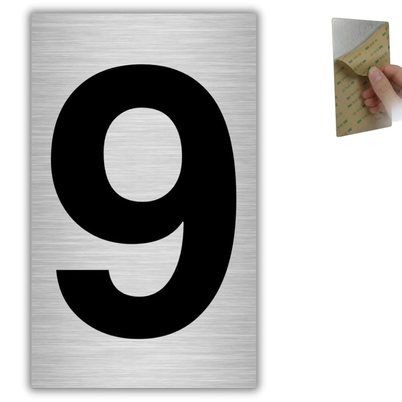 LEIASA | Hausnummer - 4x6,5 cm - Aluminium - Ziffernschild Eingangstür