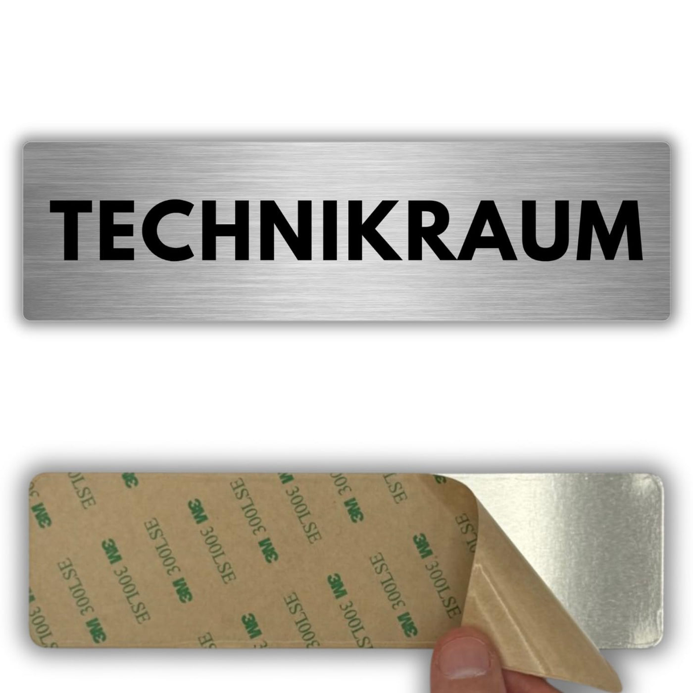 LEIASA | Schild Technikraum - 5x18 cm - Aluminium - Türschild Technik 