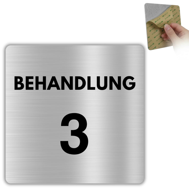 LEIASA | Schild Behandlung - 12x12 cm - Aluminium - Türschild Behandlu