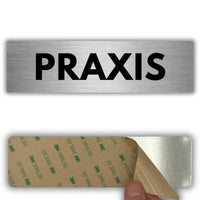 LEIASA | Schild Praxis - 5x18 cm - Aluminium - Türschild Arztpraxis - Hinweisschild Praxiseingang - Aufkleber Sprechzimmer - Schild Tür - Behandlungsraum - Dicke 0,8 mm - (Praxis)