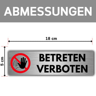 LEIASA | Selbstklebendes Schild Verbotener Zutritt - 5x18 cm - Dicke 0