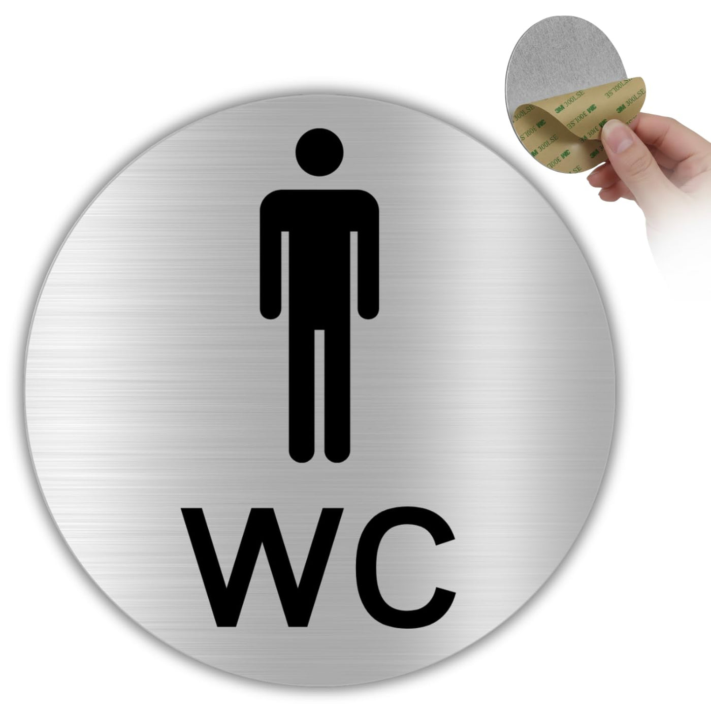 LEIASA | Herrentoilette Schild - 5x18 cm - Aluminium - Herren WC Schil
