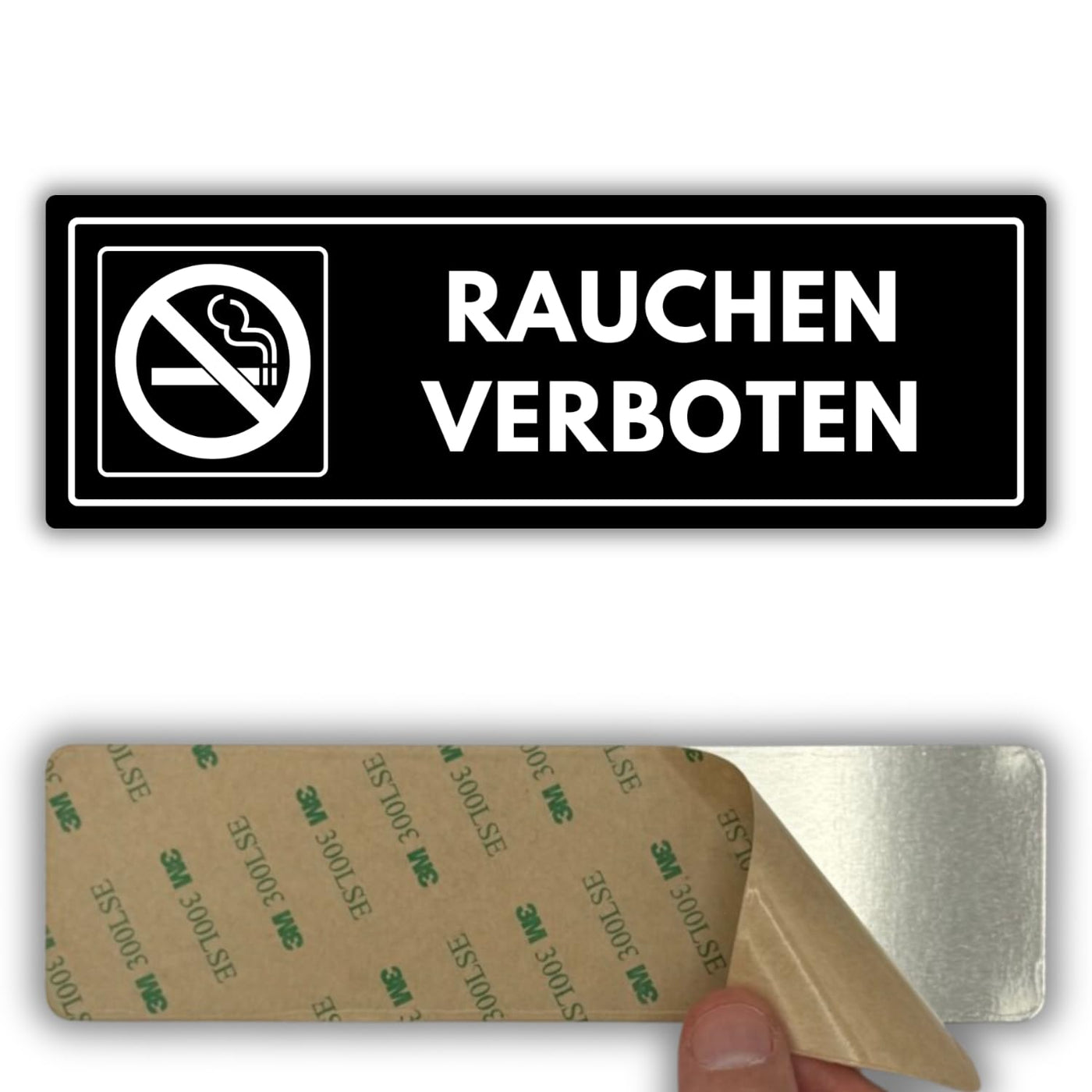 LEIASA | Acrylschild Rauchen verboten - 7,5 x 23 cm - Stärke 2 mm - Ac