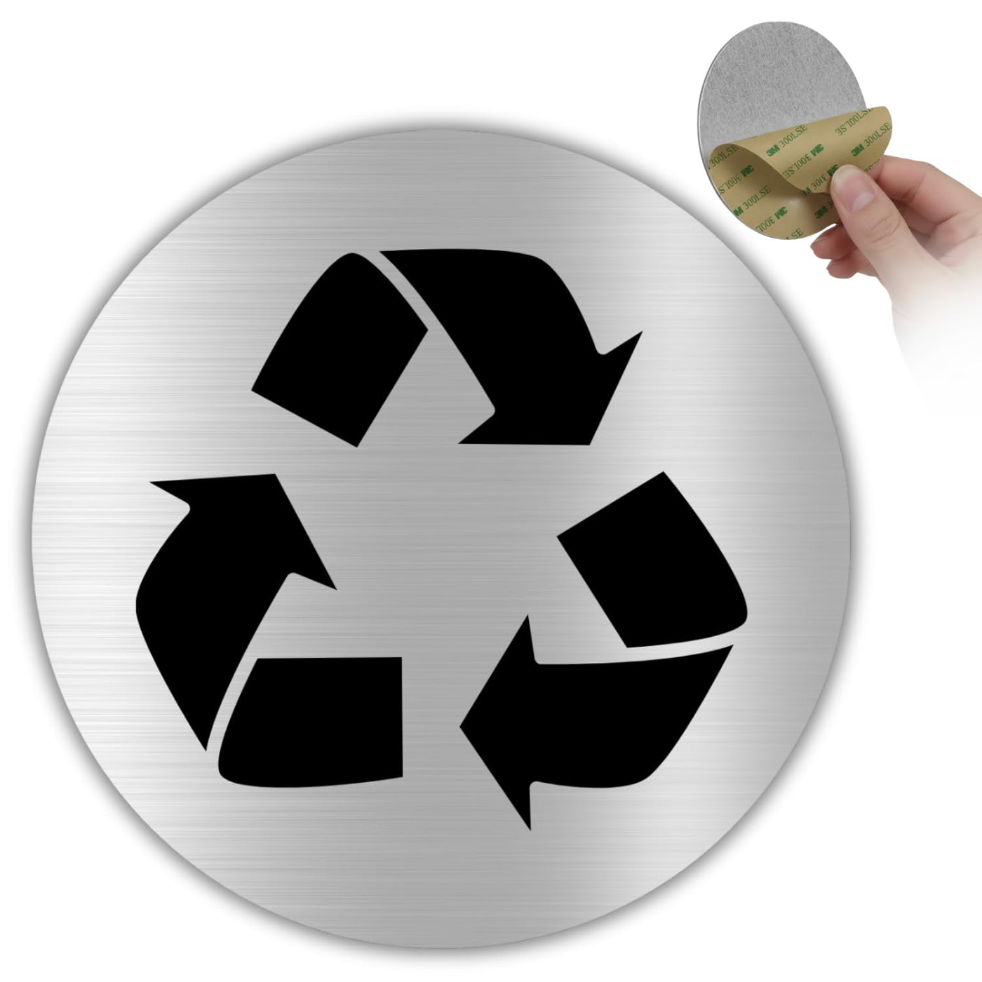 LEIASA | Panneau Recyclage - Ø 100 mm - Aluminium - Tri des Déchets Ve