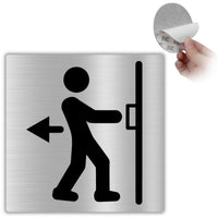 LEIASA | Schild Ziehen Tür - 10x10 cm - Aluminium - Hinweisschild - Türschild Pull Tür - Schild Tür Eingang - Dicke 0,8 mm - (Ziehen)
