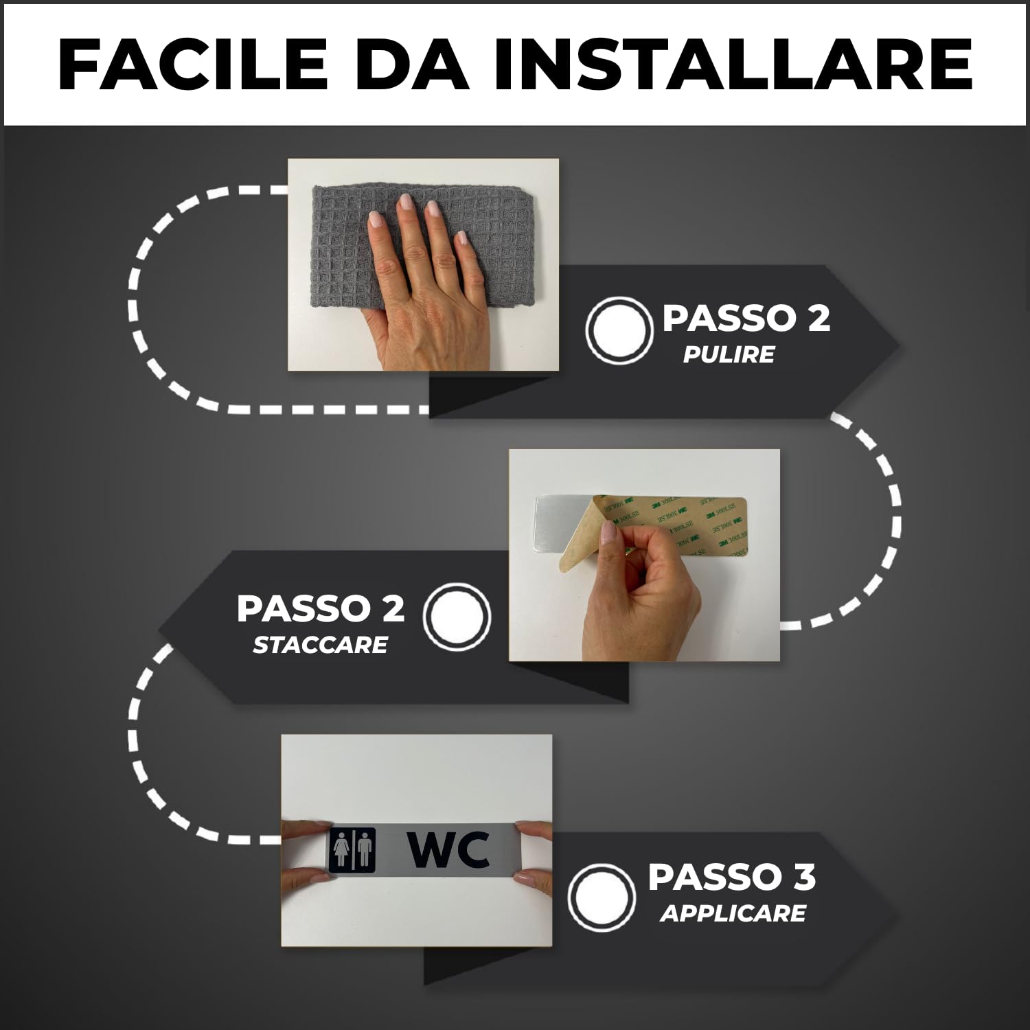 LEIASA | Segnale Vietato Accedere - 5x18 cm - Alluminio - Cartello Acc