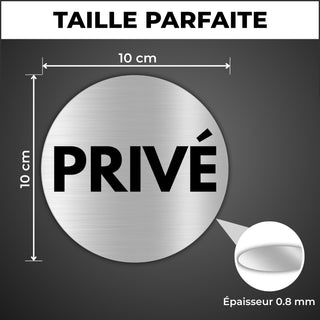 LEIASA | Panneau Adhésif Privé - Diamètre Ø 100 mm - Épaisseur 0,8 mm 