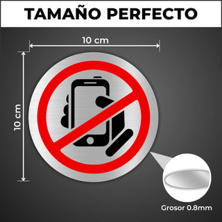Schild Handy Verboten rund Aluminium Ø 10 cm | LEIASA