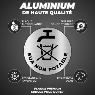 LEIASA | Panneau adhésif pour l'eau non potable - Diamètre Ø 100 mm - 