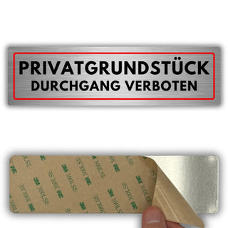 LEIASA | Schild Privatgrundstück - 5 x 18 cm - Stärke 0,8 mm - Alumini