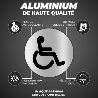 LEIASA | Panneau Adhésif Salle de Bain Handicapé - Diamètre Ø 100 mm -